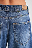 Kadın Mavi Renk 10w46 Barrel Fit %100 Koton Denim