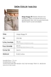 Kadın Taş Renk 4s6-76 Mega Baggy Fit Kemer Detaylı Bol Kesim Denim Jean