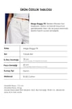 Kadın Kırık Beyaz 7s6-101 Mega Baggy Fit Kemer Detaylı Bol Kesim Denim Jean