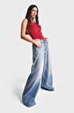 Kadın T.Kot Rengi 2S532 Palazzo Fit Denim