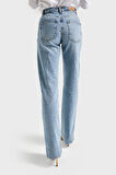 Kadın Snow Kot Rengi 4S5-67 Loose Flare Fit Likralı Denim