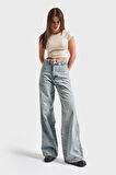 Kadın T.Kot Rengi 4S5-32 Loose Fit %100 Koton Yandan Detaylı Denim Jean