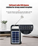 Şarjlı Bluetooth hoparlör ses topu Led ışıklı Radyo mp3 powerbank kamp lambası 15 saat şarj süresi