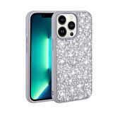 Apple iPhone 13 Pro ile Uyumlu Kılıf Arka Yüzeyi Parlak Pırlanta Taşlı Tasarımlı Kapak