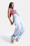Kadın Ice 4s6-3 Balon Fit Cep Nakışlı Özel Tasarım Denim Jean