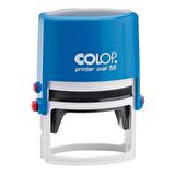 COLOP PRINTER OVAL 55 MAVİ KASA MAVİ KEÇE - 35X55MM