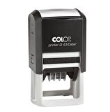 COLOP Q43 TARİH KAŞE(TR) SİYAH KASA MAVİ/KIRMIZI KEÇE - 43X43MM