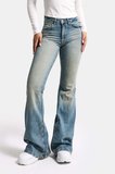 Kadın A.Tint 4s6-32 Mid Rise Flare Fit Esnek Kumaş Denim Jean