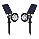 DLC Solar Çim Saplama Spot Yeşil Işık 4 Led LK1120-2
