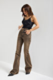 Kadın ST Kot Rengi 2w5-62 Flare Fit Esnek Kumaş Denim Jean