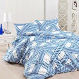 Menderes Home Cotton Collection Ranforce Çift Kişilik Nevresim Takımı Avenir Mavi