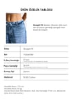 Kadın Mavi 4s6-4 Straight Fit Kemer Detaylı Özel Tasarım Denim Jean