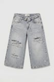Kadın Kot Rengi 12s6-159 Straight Fit Maxi Bermuda Denim Şort