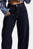 Kadın İndigo Selvedge 7w6-50 Mid Rise Trapered TT49 Denim Jean