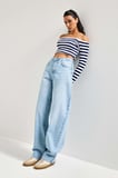Kadın Ice Renk 4s6-27 Regular Fit Yüksek Bel %100 Koton Rahat Kesim Denim Jean