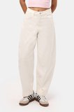 Kadın Kırık Beyaz 7s6-101 High Rise Tapered Leg Fit Denim Jean