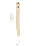 Pamuk Müslin Bebek Emzik Askısı - 1 Plastik Klips, Kolay Açılır Emzik Tutacağı / Zinciri | 2x25 cm