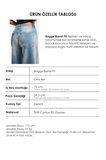 Kadın T.Kot Rengi 4s6-32 Mid Rise Baggy Barrel Komfort Kumaş Denim Jean