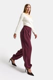 Kadın Bordo s6-35 Baggy Jogger Bol Kesim Pantolon