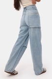 Kadın Kot Rengi 4s6-3 Relax Kargo Fit Denim Jean