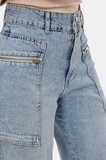 Kadın Kot Rengi 4s6-3 Relax Kargo Fit Denim Jean