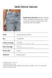 Kadın Kot Rengi 12s6-32 Skater Fit Denim Bermuda Şort