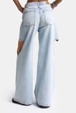 Kadın Ice T-12s6-3 Süper Baggy Fit Kalp Detaylı Tasarım Denim Jean
