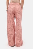 Kadın Pembe 7s6-98 Süper Baggy Fit Puantiyeli Denim Jean