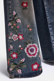 Kadın Kot Rengi 4w6-85 Palazzo Fit Renkli Nakış Özel Tasarım Denim Jean