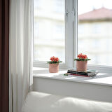 Yapay bitki, turuncu, 9 cm, çuha çiçeği, iç/dış mekan