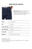 Kadın Mavi 1w6-7 Wide Leg Puantiyeli Denim Jean
