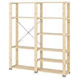 Raf ünitesi, çam, 154x31x171 cm