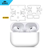 Airpods Pro 2 için şeffaf full koruma hidrojel film 360 kaplama çizilmez kılıf gerektirmez 2 adet