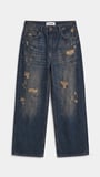 Kadın T.Kot Rengi 10w6-8 Palazzo Fit Süper Bol Kesim Denim Jean