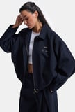 Kadın Lacivert w6-56 Bomber Oversize Aksesuar Detaylı Tasarım Ceket