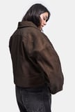 Kadın w6-81 Crop Fit Özel Kumaş Tasarım Oversize Ceket