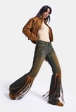 Kadın 2w6-85 Flare Fit Özel Tasarım Denim Jean