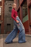 Kadın 2w6-8 Süper Baggy Özel Tasarım Jean