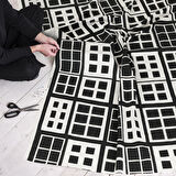 Kesilmiş kumaş, çok renkli, 150x300 cm