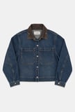 Kadın T-2w6-8 Kemer Boy Aksesuar Detaylı Tasarım Denim Ceket
