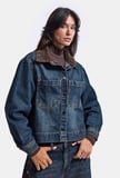 Kadın T-2w6-8 Kemer Boy Aksesuar Detaylı Tasarım Denim Ceket