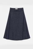 Kadın İndigo 7w6-50 Relaxed Fit Maxi Denim Etek