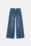 Kadın 2w6-5 Palazzo Fit Napolyon Tasarım Denim Jean