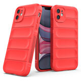 Apple iPhone 11  Uyumlu Kılıf Esnek TPU Oyuklu Arka Yüzey Tasarımlı Silikon Kapak