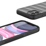 Apple iPhone 11  Uyumlu Kılıf Esnek TPU Oyuklu Arka Yüzey Tasarımlı Silikon Kapak