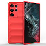 Samsung Galaxy S23 Ultra  Uyumlu Kılıf Esnek TPU Oyuklu Arka Yüzey Tasarımlı Silikon Kapak