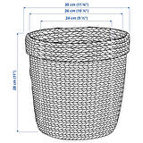 Rattan saksı, deniz sazı, 24 cm