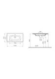 Vitra Metropole Infinit Etajerli Lavabo 100 CM Beyaz M58000018002