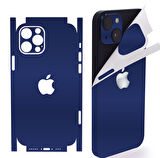 İphone 16 360 full arka kaplama koruma sticker kılıfsız kullanım için MAT MAVİ