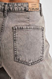 Kadın Kot Rengi 3w471 Relax Fit %100 Koton Denim